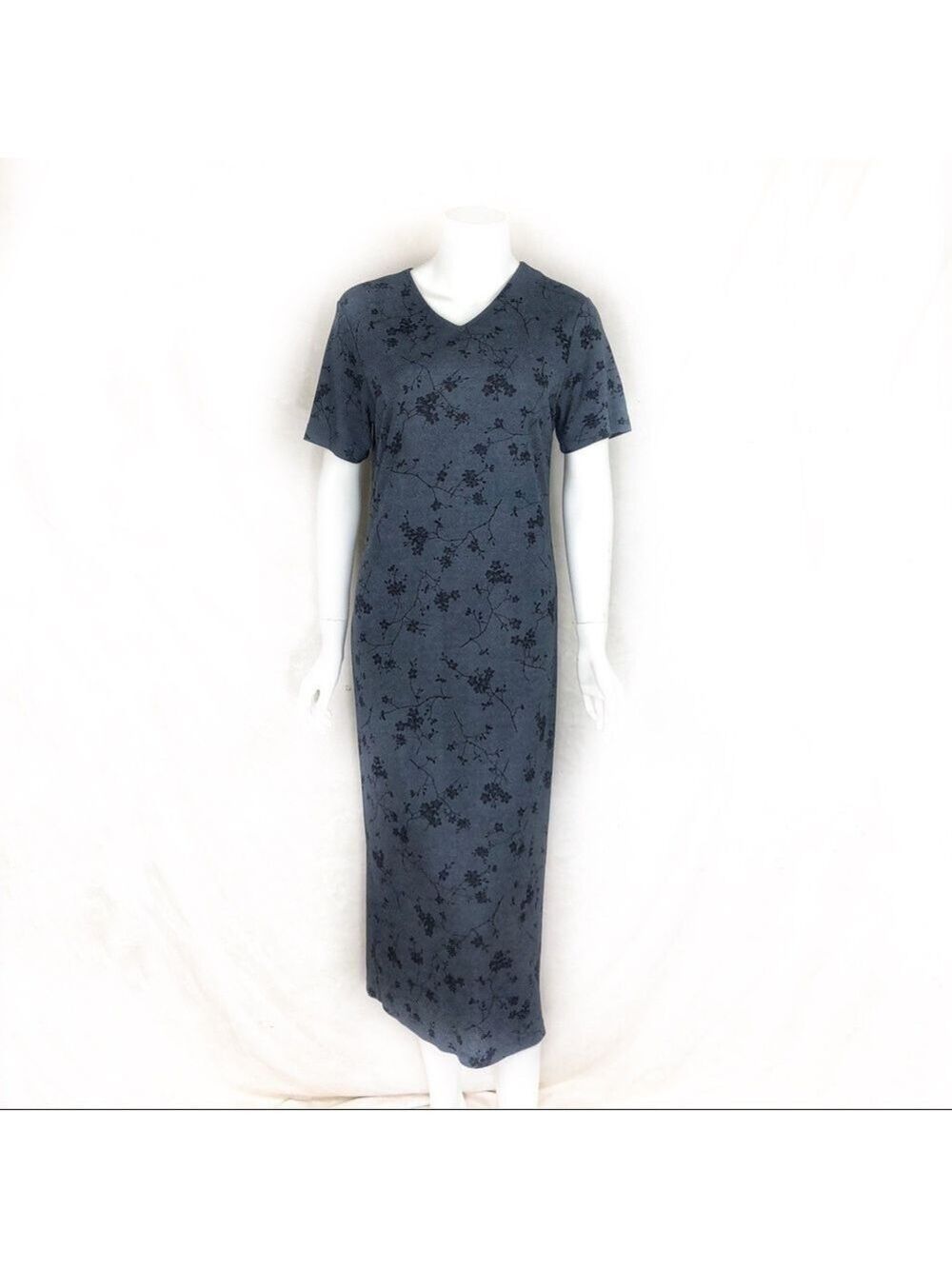 𝅺EUC- Talbots Maxi V neck Floral design Tank Dress